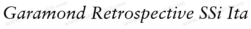 Garamond Retrospective SSi Italic字体转换